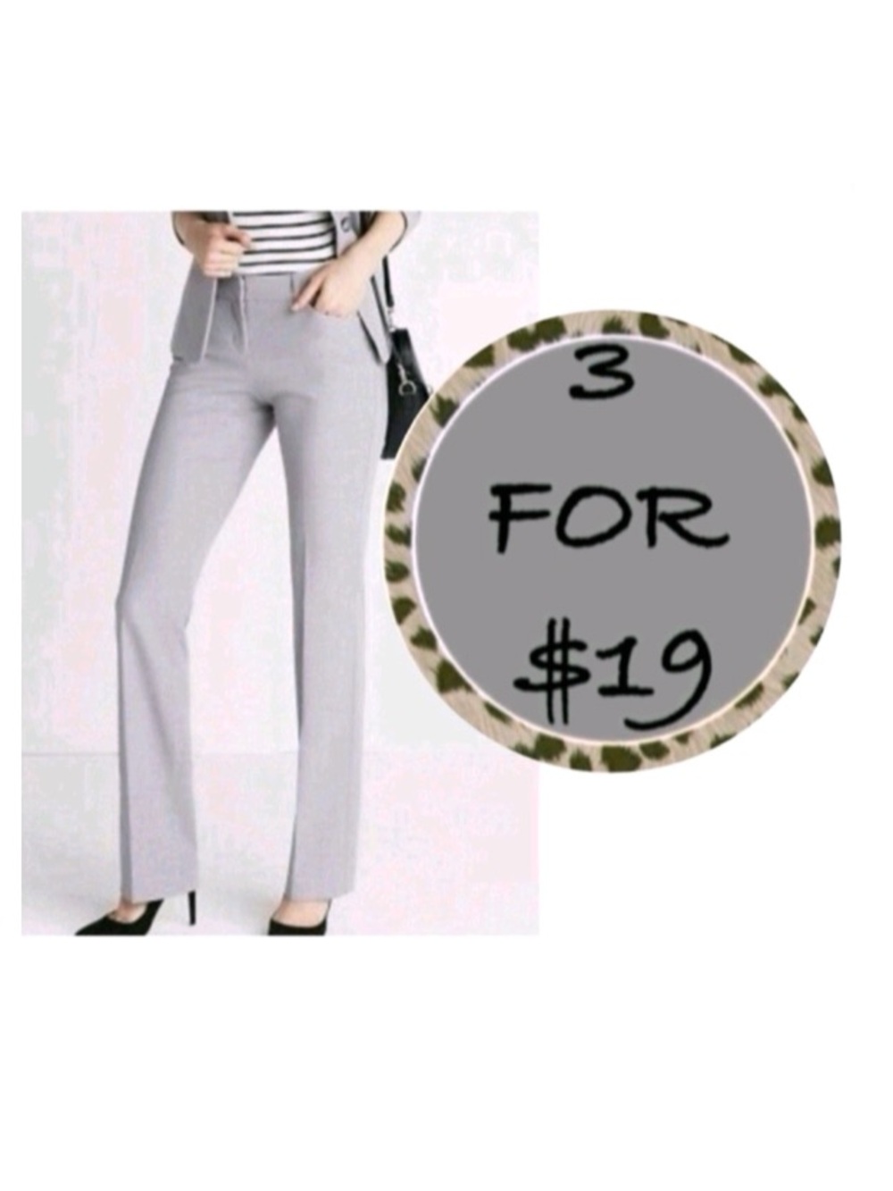 3/$19 Mossimo classic modern fit dress pants trousers